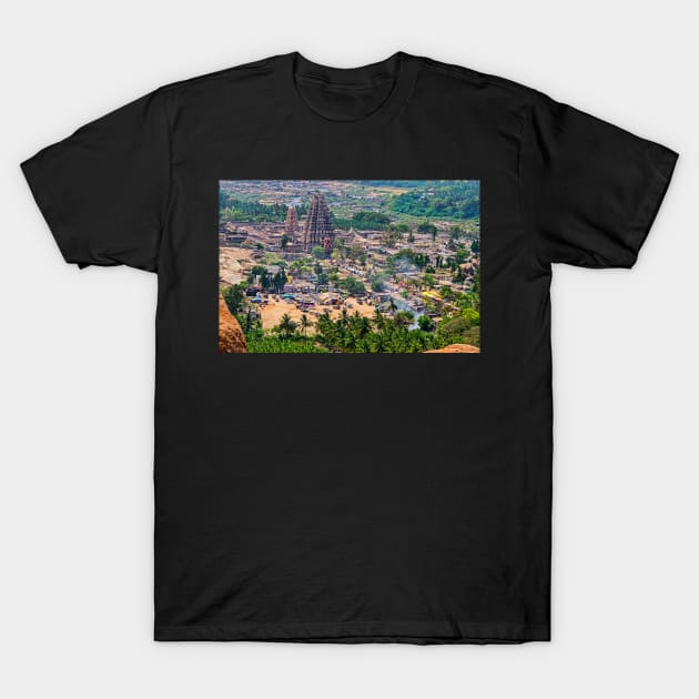 Hampi Village from Mantanga Hill. T-Shirt by bulljup